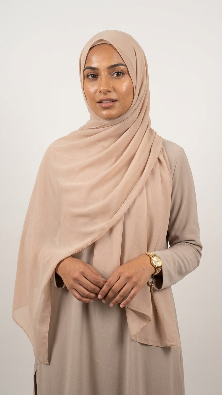 Nude 3-in-1 Hijab Set