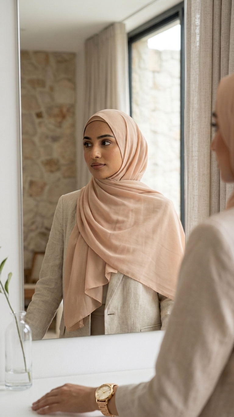 Nude 3-in-1 Hijab Set