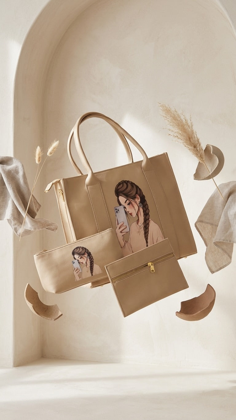 iPhone Bag Set – Beige