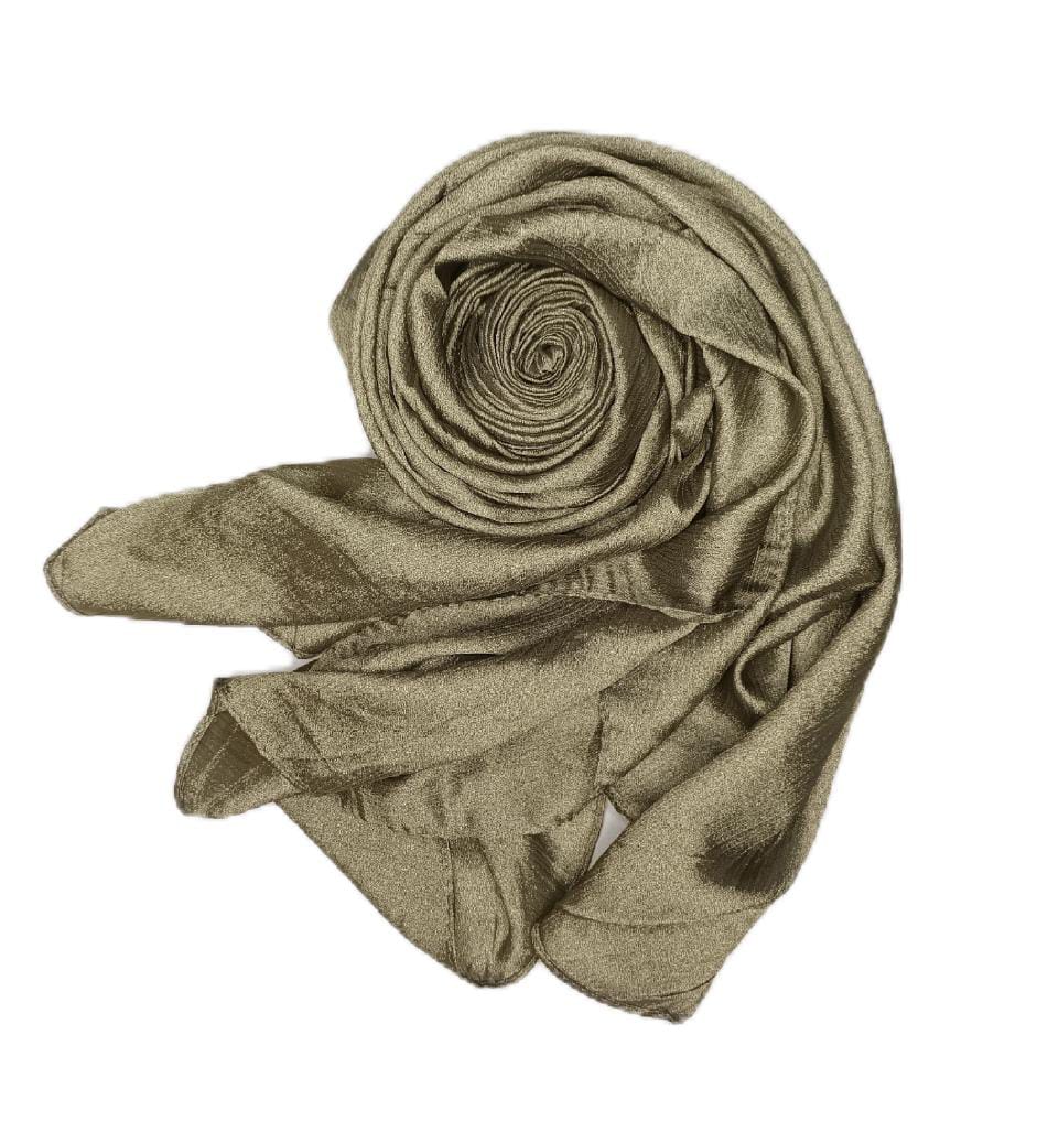 Olive Crinkle Chiffon Hijab