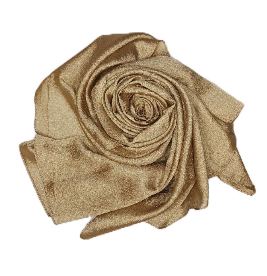 Golden Crinkle Chiffon Hijab