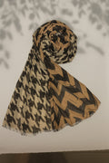 Camel & Black Printed Hijab
