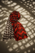 Red & Black Printed Hijab