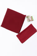 Maroon 3-in-1 Hijab Set