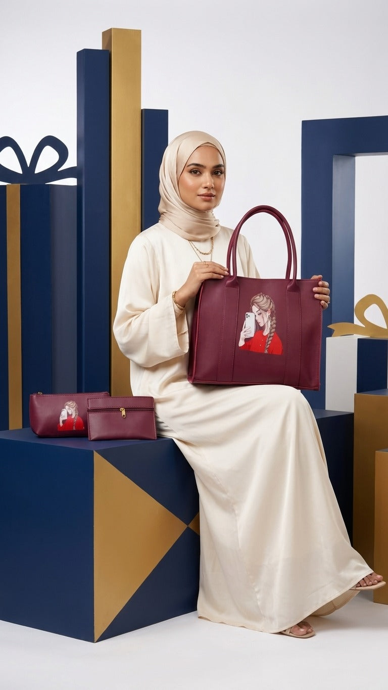 iPhone Bag Set – Burgundy