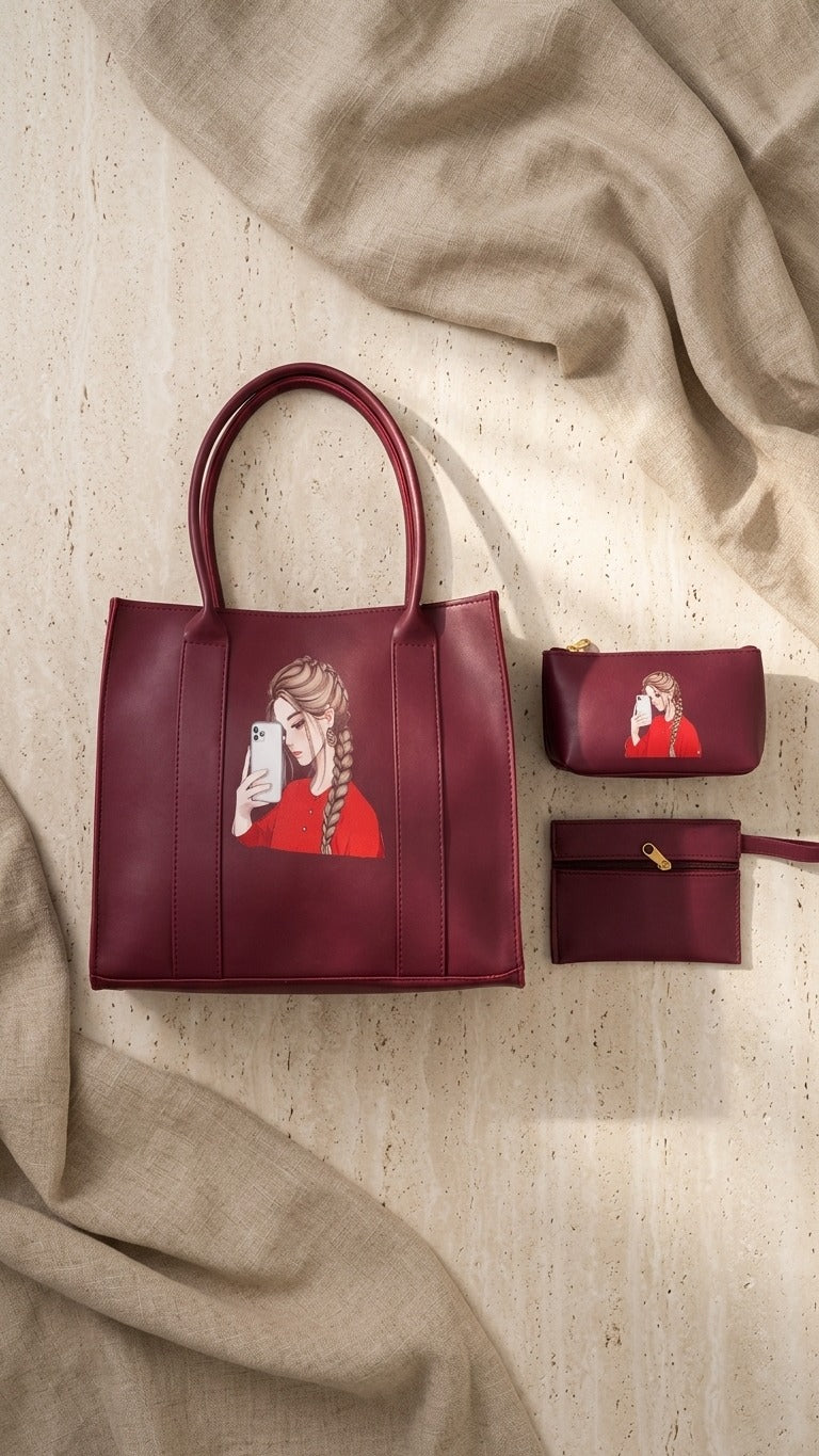 iPhone Bag Set – Burgundy